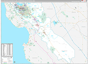 San Jose-Sunnyvale-Santa Clara Wall Map Premium Style